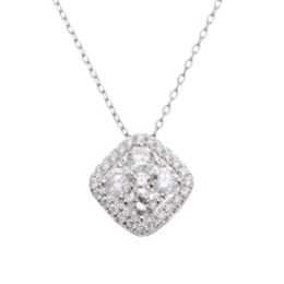  PT950 カナディアンダイヤモンド ペンダント 計0.5ctUP