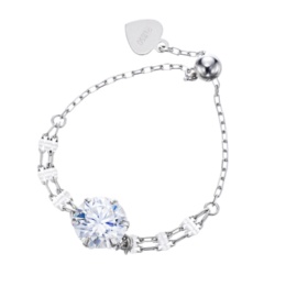 PT950/850 合成モアッサナイト チェーンリング0.5ctUP