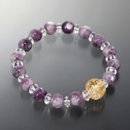 幸せのふくろう レピドライトサークルブレス