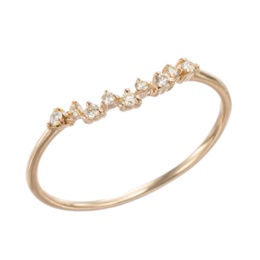 10KYG ダイヤモンド エトワール デザイン リング