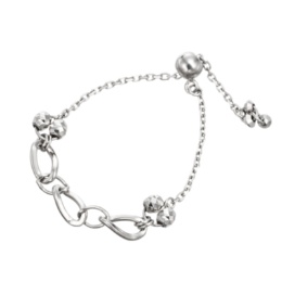 純プラチナ オーバルツイスト チェーンリング