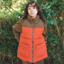 Carney 保温中綿 こなれシルエットベスト