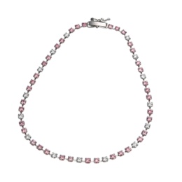  ラボグロウンピンク&Dカラーダイヤ PT850 テニスブレスレット