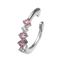  ラボグロウンピンク&Dカラーダイヤ PT950  イヤーカフ