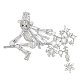  Jinka Nezu キュービックジルコニア スノーウィッチ ブローチ