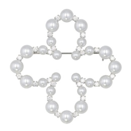  Jinka Nezu CZ ビジューパール リリーブローチ