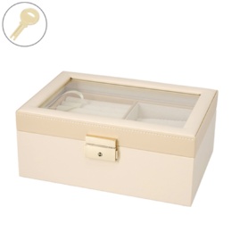 JinkaNezu レザー調 エレガントキャビンジュエリーボックス