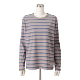 PERSONS テレコボーダー長袖Tシャツ