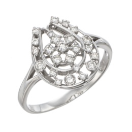 PT950 ダイヤモンド ホースシューリング 計0.3ctUP