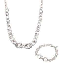 UNOAERRE シルバー925 デザインネックレス&ブレスレットセット