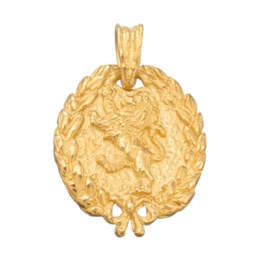 マエストロ 純金 ライオン&ローズペンダントヘッド