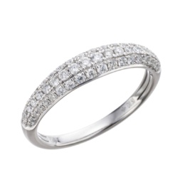  PT950 カナディアンダイヤモンド パヴェリング計0.5ctUP