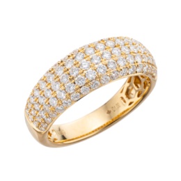 ネット限定18KYGカナディアンダイヤモンドリング計1.0ctUP