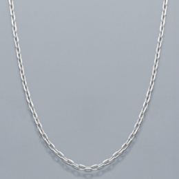 PT950 スルーピン付カットアズキチェーン ネックレス 45cm [L]