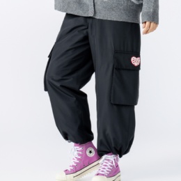  PERSONS アウトポケットワイドストレートパフパンツ