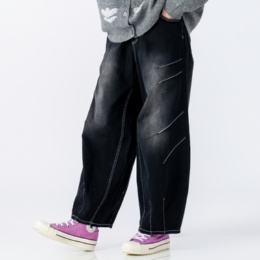  PERSONS 選べる丈ウォッシュ加工ラウンジパンツ