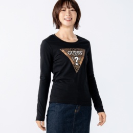 GUESS レオパードトライアングルTEE