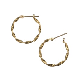 マエストロ 純金/18K ツイストフープ イヤリング/ピアス