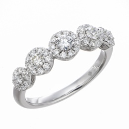 PT950 カナディアンダイヤモンド リング 計0.6ctUP