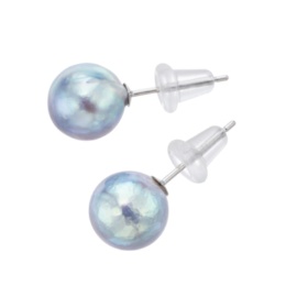 PT900 宇和島産ナチュラルブルーカラーアコヤ真珠 ピアス