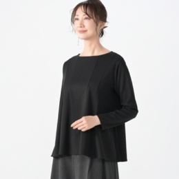 ModdedAnce ボートネックフレアラインプルオーバー