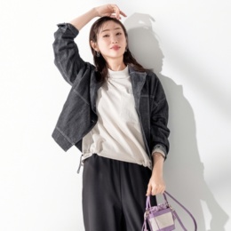 ModdedAnce 裾タックデニムテーラージャケット