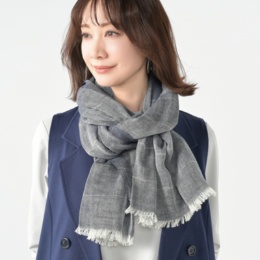 day to day ラメ糸入り蚊帳織ストール 日本製