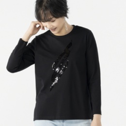 day to day シルケット素材スパンコールプルオーバー