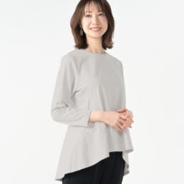 day to day シルケット素材ペプラム風プルオーバー