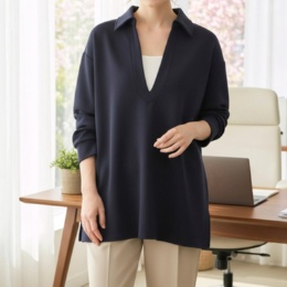 Oh My Tailor レーヨン混ソフトダンボールスキッパーシャツ