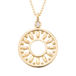 LA SOMA 18KYG ダイヤモンド マーガレットペンダント