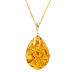 琥珀 ファンシーティアドロップ ペンダント