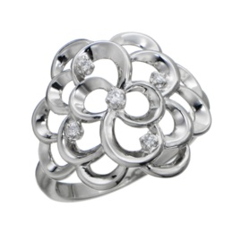 マエストロ 純プラチナ フローラル デザインリング