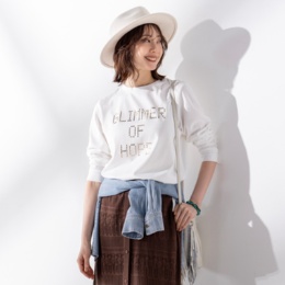 Coeur sucre キラキラドットロゴプリントTシャツ