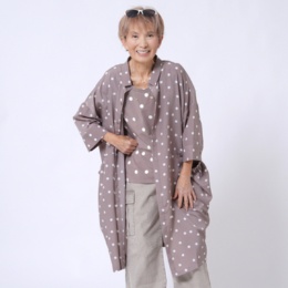 KawaiOkada コクーンシルエットシフォンロングブラウス