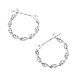 純プラチナ/PT900 ライトツイストフープイヤリング/ピアス