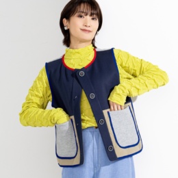  calma MIXカラー＆MIXマテリアルベスト