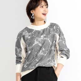  calma ラグジュアリーレース 大人スエットプルオーバー