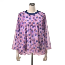 calma ピーコックドット柄 パワーネットバルーンチュニック