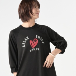 KiKKi ロゴプリントワンピース