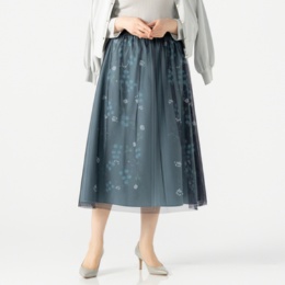 anatelier 華やか見え フラワープリントスカート