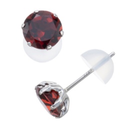レッドガーネットPTピアス計1.8ctUP