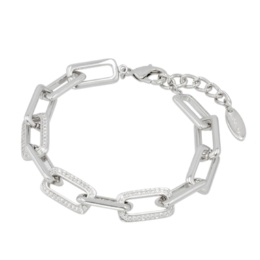 JinkaNezu CZ スタイリッシュライン チェーンブレスレット