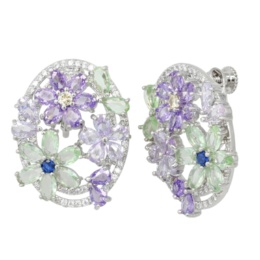 JinkaNezu フローラル ジェム イヤリング/ピアス