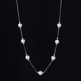 PT850 アコヤ真珠 ステーションネックレス