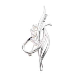 アコヤベビーパール デザインブローチ