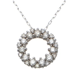 ブリラーレ 18KWG ダイヤモンドネックレス 計0.2ctUP