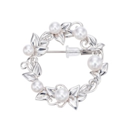 アコヤベビーパール リースモチーフ ブローチ