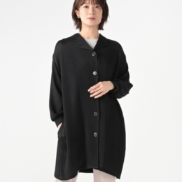 Monte Milano ハニカムワッシャーエンボスロングカーディガン