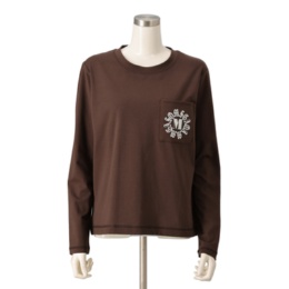 MASAGO クリアーベア天竺ポケット刺繍長袖プルオーバー